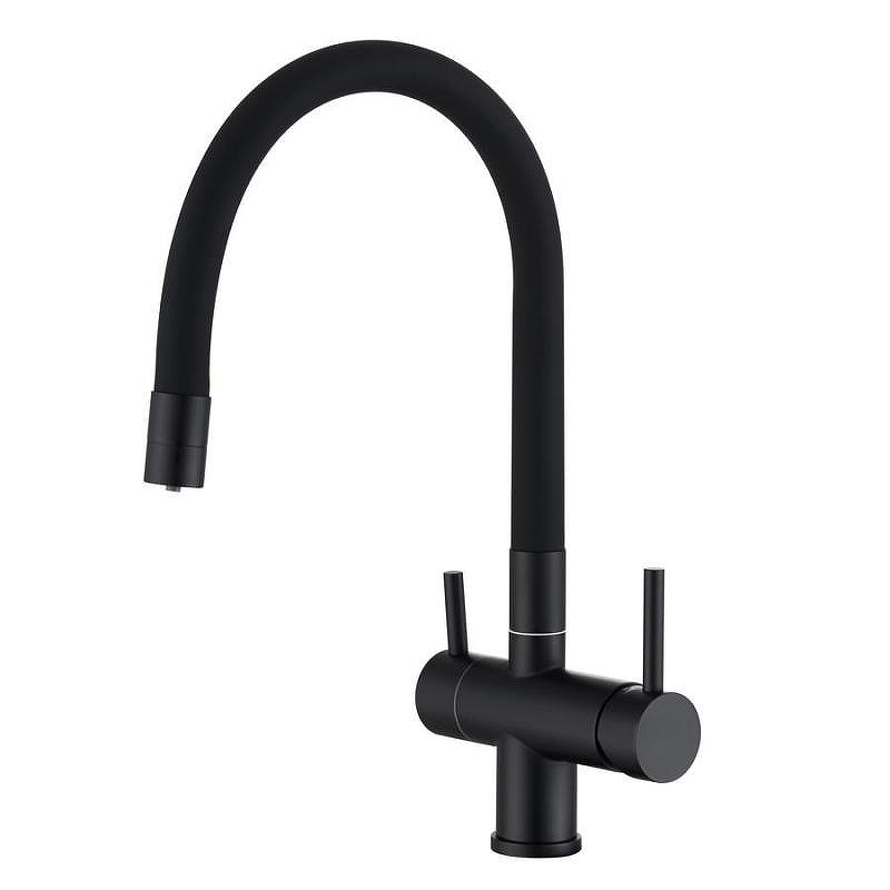 Смеситель для кухни Emar Steel ЕС - 3015 цвет Black