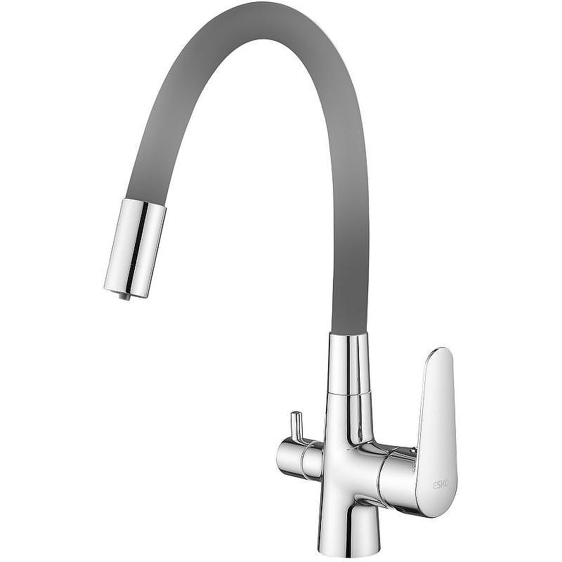 Смеситель для кухни ESKO Coral CL03GChr Хром Серый