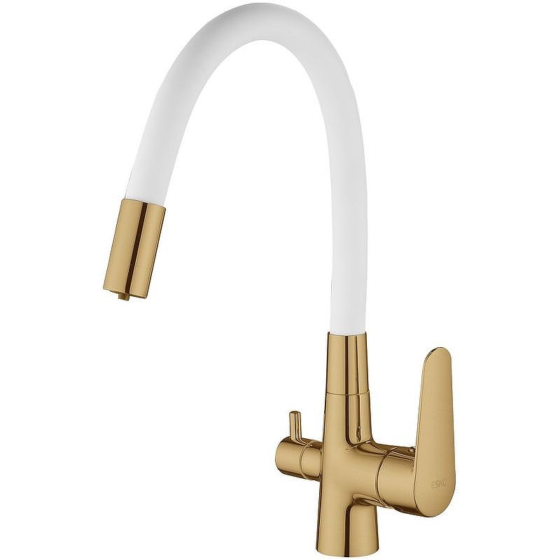Смеситель для кухни ESKO Coral CL03GW Золото Белый