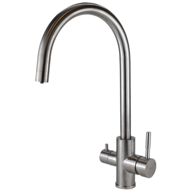 смеситель для кухни ESKO K22S Кухня/Kitchen подключение фильтра нержавейка никель