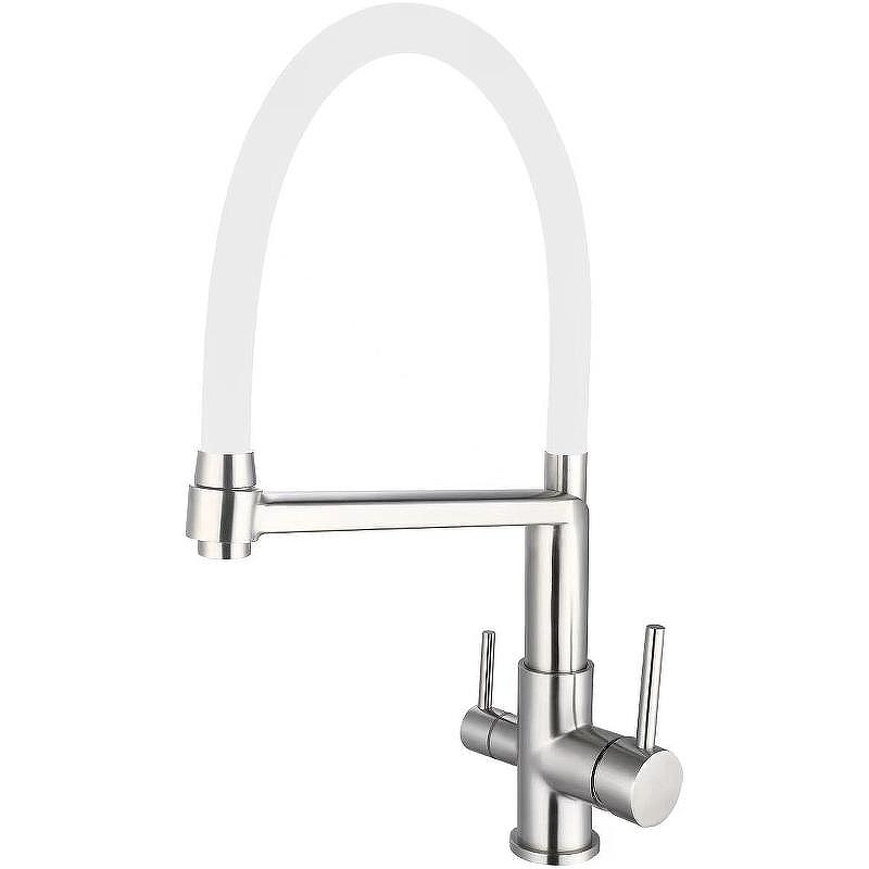 Смеситель для кухни ESKO Kitchen K26 W Нержавеющая сталь Белый