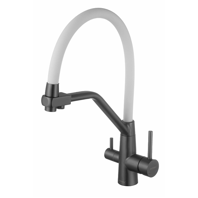 Смеситель для кухни Fmark FS0662-Q02 цвет Графит Белый
