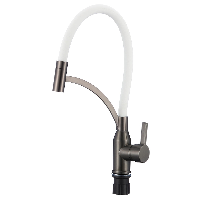 Смеситель для кухни Fmark FS8244Q-02 цвет Графит Белый