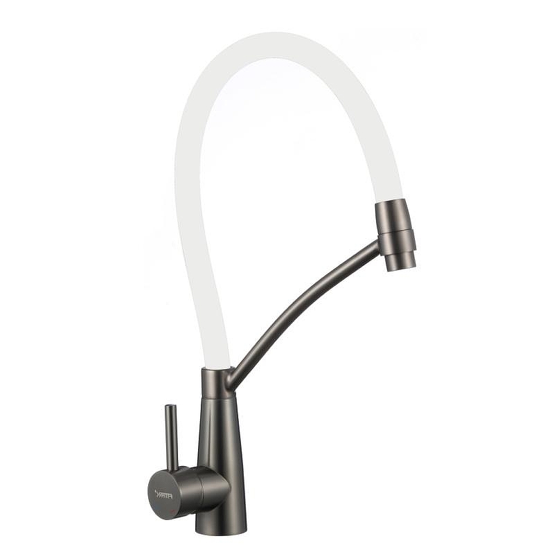 Смеситель для кухни Fmark FS8255Q-02 цвет Графит Белый