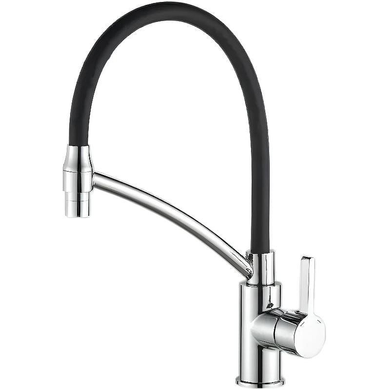Смеситель для кухни Haiba HB73643-7 Хром Черный