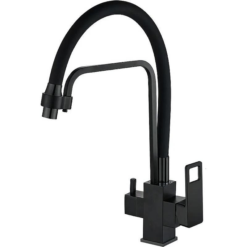 Смеситель для кухни Haiba HB76615-7 Черный матовый