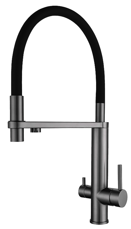 Смеситель для кухни Knotlor Infinity SS-15/GM цвет Вороненая сталь