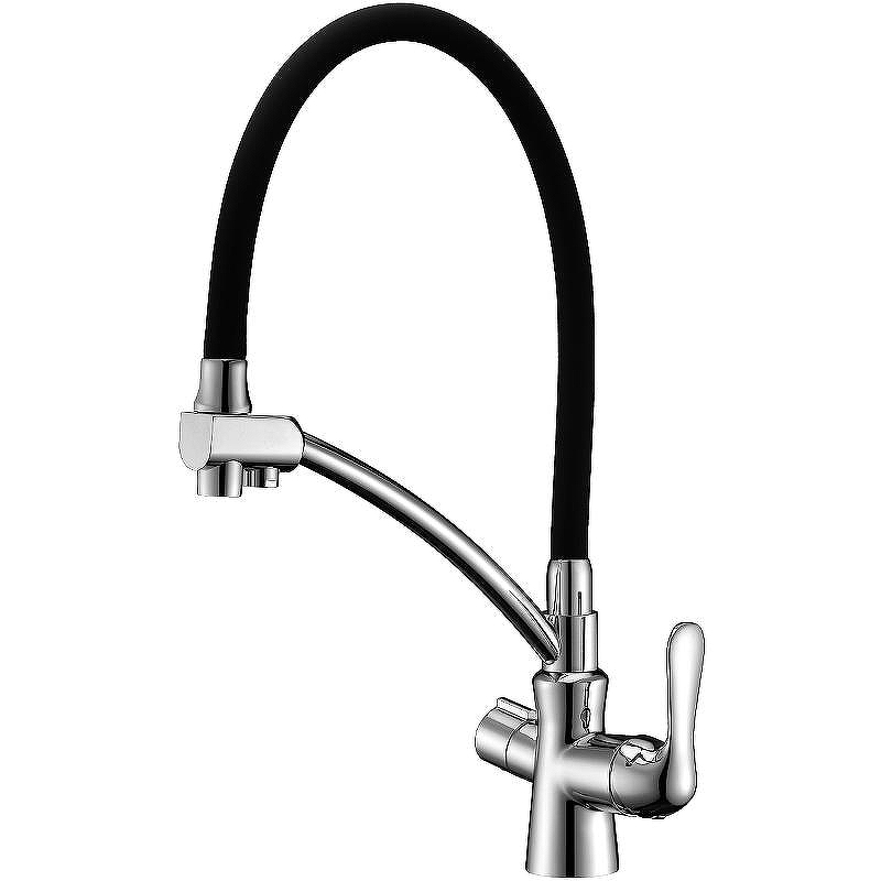 Смеситель для кухни Lemark Comfort LM3070C Хром Черный