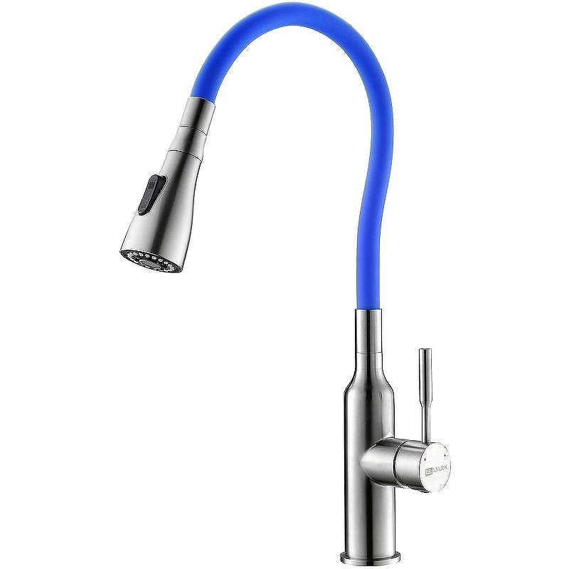 Смеситель для кухни Lemark Expert LM5082S-Blue Нержавеющая сталь Синий