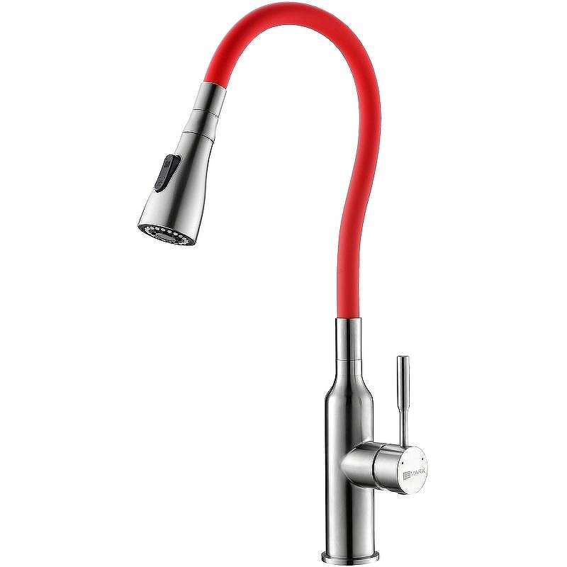 Смеситель для кухни Lemark Expert LM5082S-Red Нержавеющая сталь Красный
