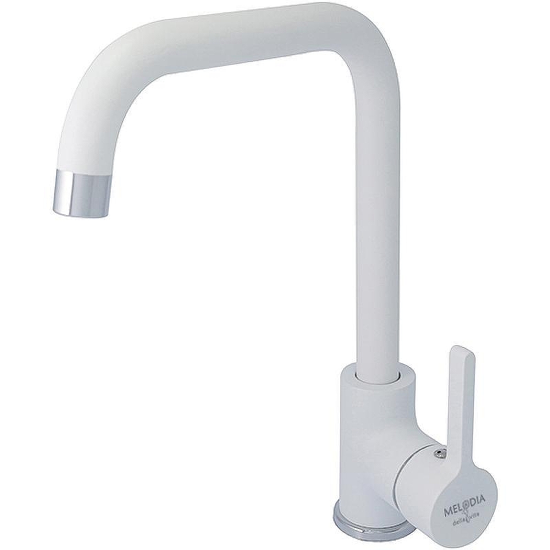 Смеситель для кухни Melodia della vita Ostessa MDV35115_wt Белый Хром