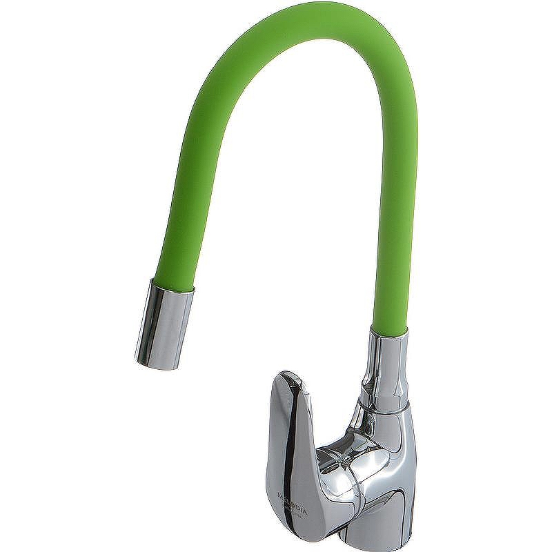 Смеситель для кухни Melodia della vita Ostessa MDV40615Green Хром Зеленый