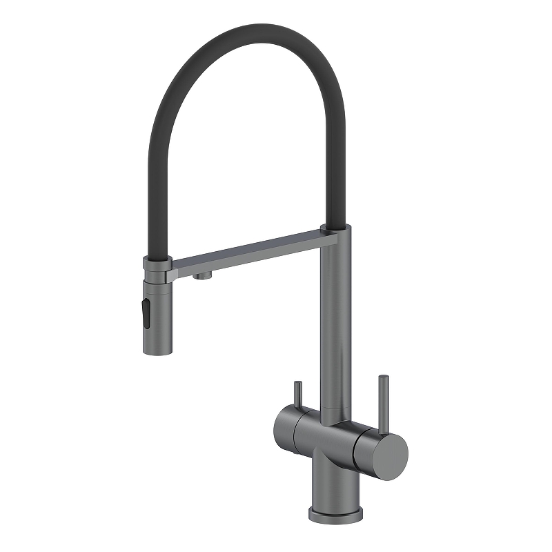 Смеситель для кухни Oliveeka K OL-458009-BGM цвет Оружейный металл матовый