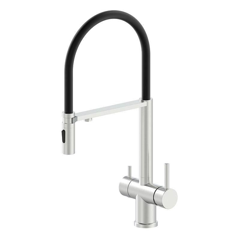 Смеситель для кухни Oliveeka K OL-458009-BN цвет Никель матовый
