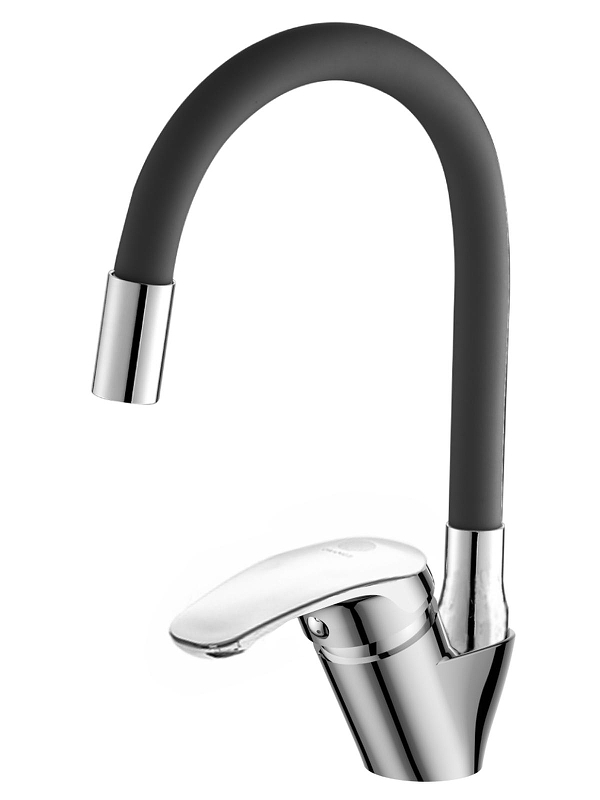 Смеситель для кухни Orange OneLife P11-007cr Хром Черный