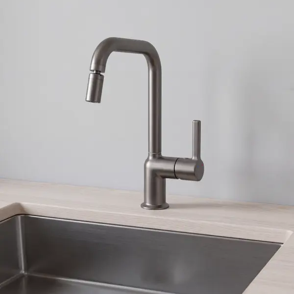 Смеситель для кухни Osgard Ida 24.8 см цвет вороненая сталь