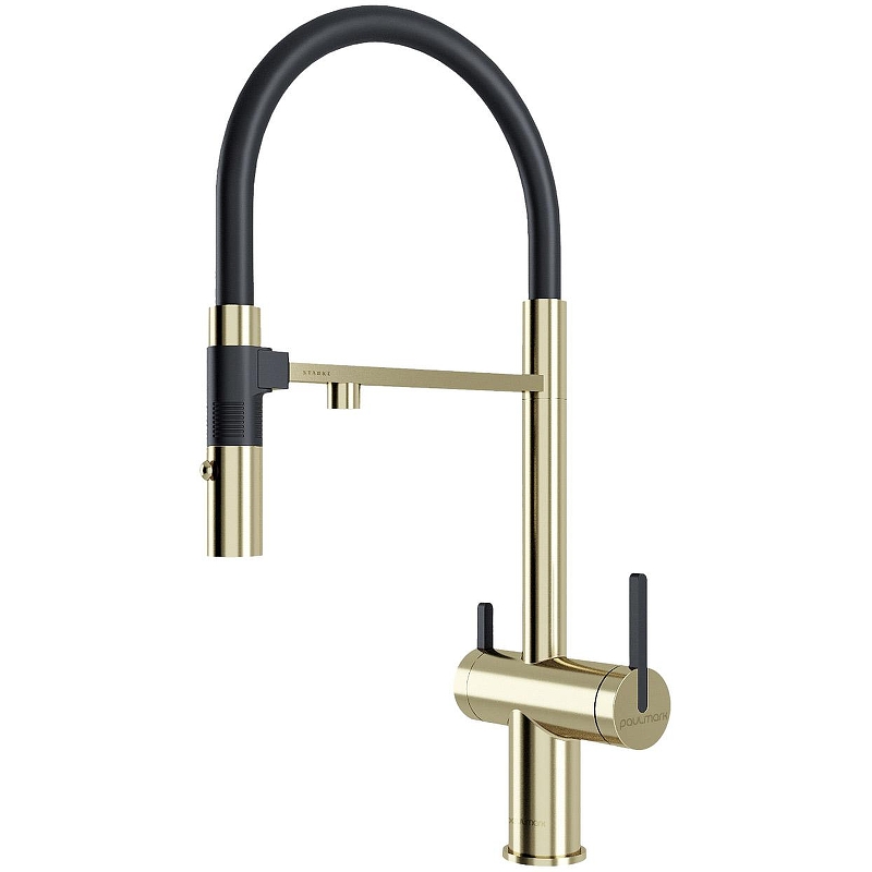 Смеситель для кухни Paulmark Gravity Gr213888-LG Светлое золото