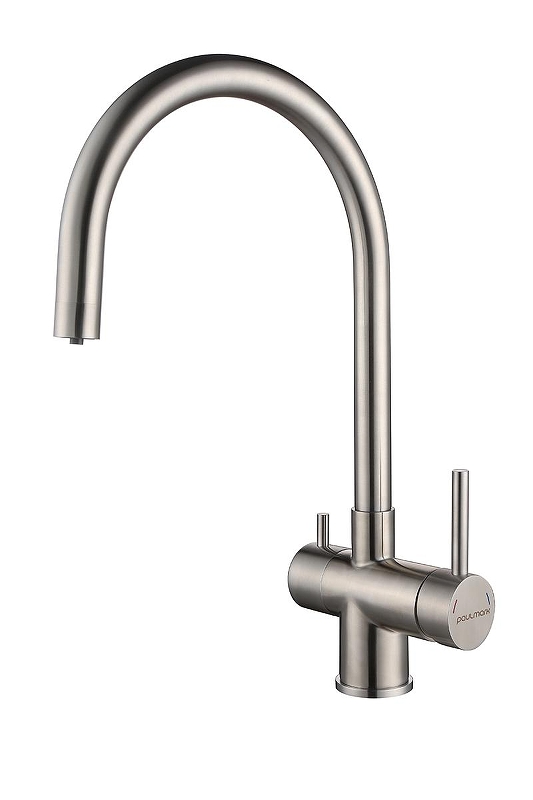 Смеситель для кухни Paulmark Heller He213218-BS цвет Брашированная сталь