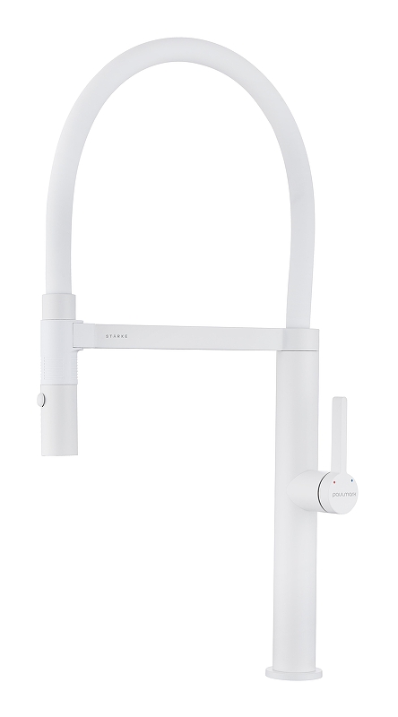Смеситель для кухни Paulmark Leader Le214101-WH цвет Белый матовый