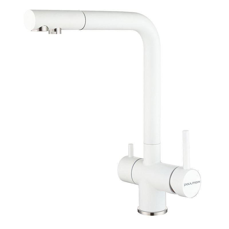 Смеситель для кухни Paulmark Skalen Sk213020-WH цвет Белый матовый