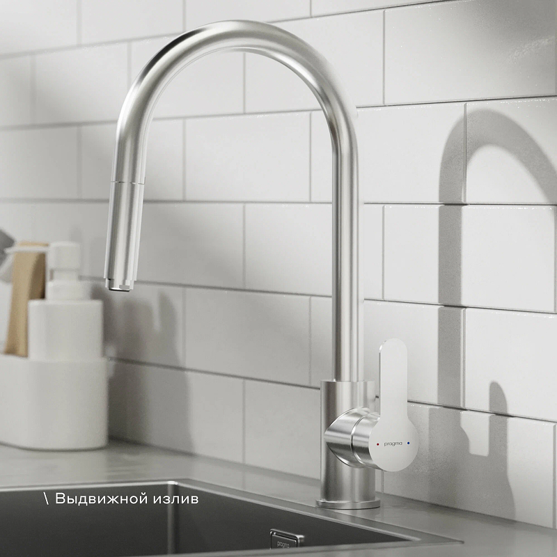 Смеситель для кухни Pragma Melpul 903113.MEL7.M1JP.027-2 цвет Хром матовый