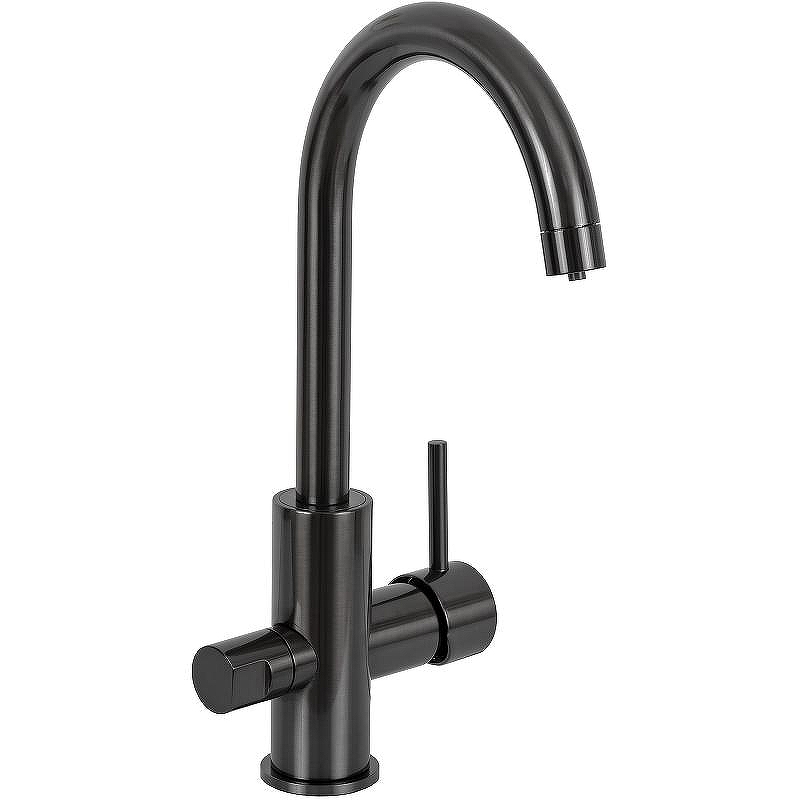 Смеситель для кухни Remer Minimal N792DWCFP Черный брашированный хром