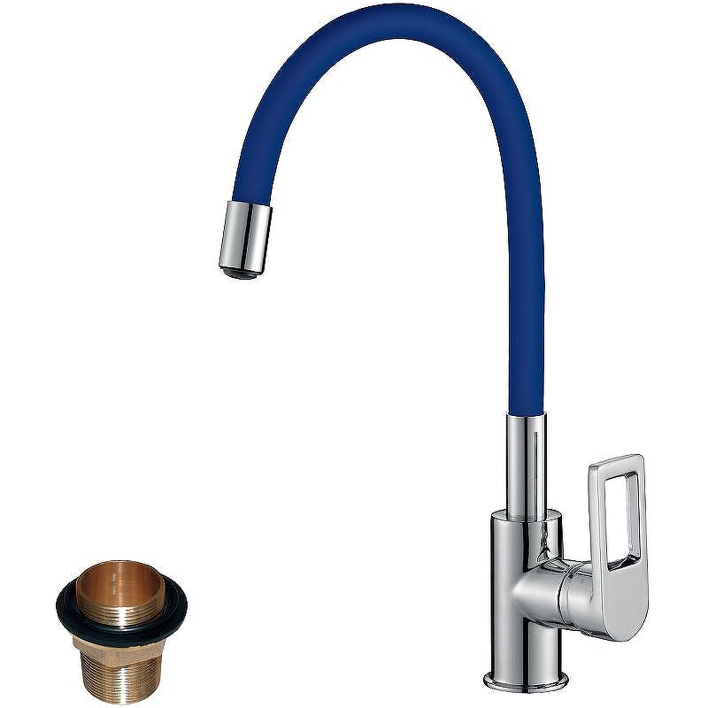 Смеситель для кухни Rossinka Z35-35U-Blue Хром Синий