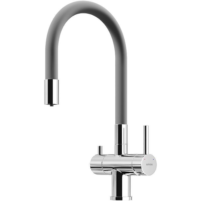Смеситель для кухни Sancos Lucia SC4004CH Хром Серый