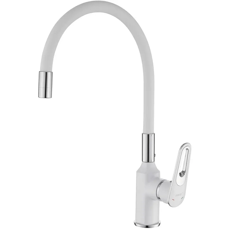 Смеситель для кухни Savol S-600606AW цвет Белый Хром