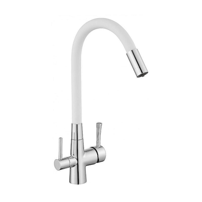 Смеситель для кухни Savol S-L1806-02 цвет Хром Белый