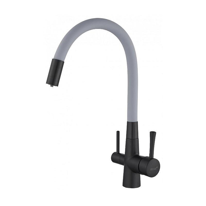 Смеситель для кухни Savol S-L1806H-04 цвет Черный Серый
