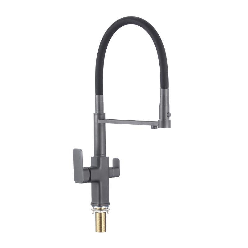 Смеситель для кухни Savol S-L1809Q-01 цвет Графит Черный