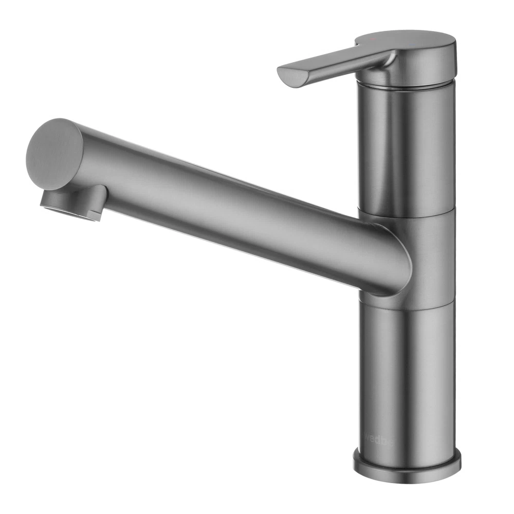 Смеситель для кухни Swedbe Selene Plus графит с поворотным изливом однорычажный (7042GT)