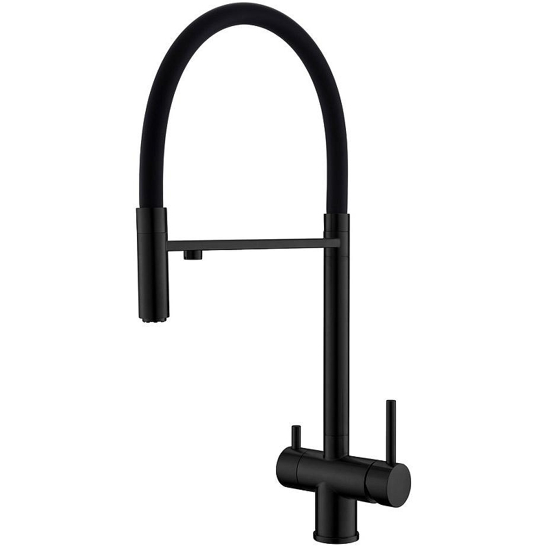 Смеситель для кухни WesnaArt Eko EKO05-160MatBlack Черный матовый