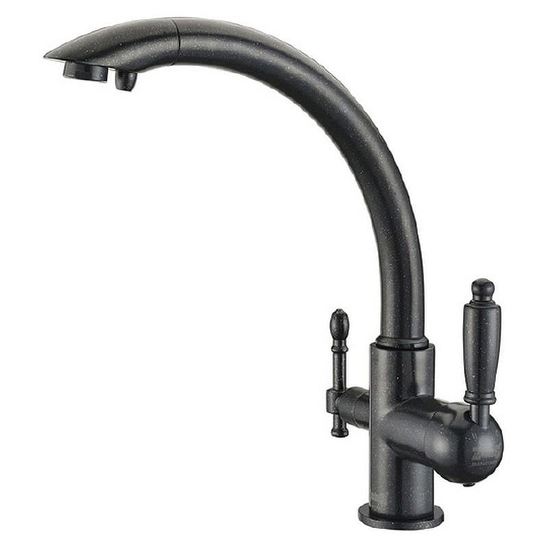 Смеситель для кухни ZorG Clean Water ZR 314 YF-33 ЧЕРНЫЙМЕТАЛЛ Черный