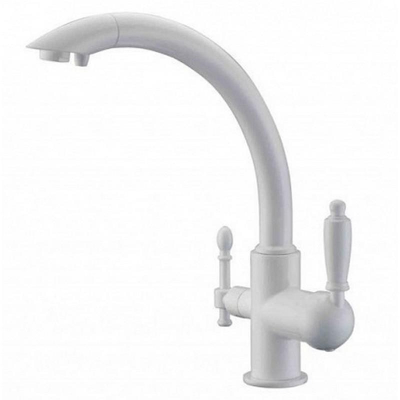 Смеситель для кухни ZorG Clean Water ZR 314 YF-33 WHITE Белый