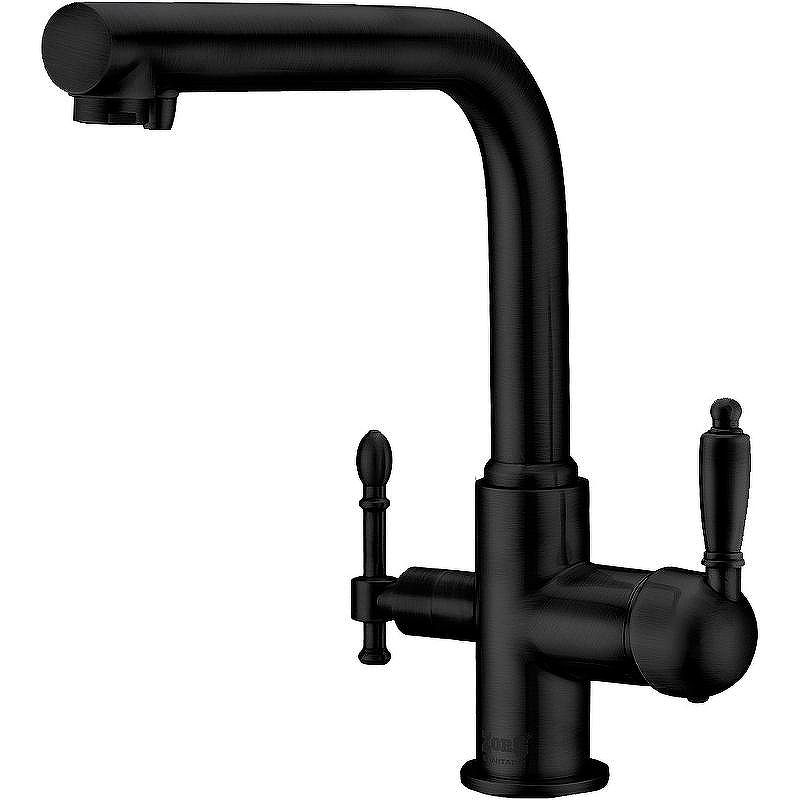 Смеситель для кухни ZorG Sanitary ZR 313 YF-33 BLACK Черный матовый