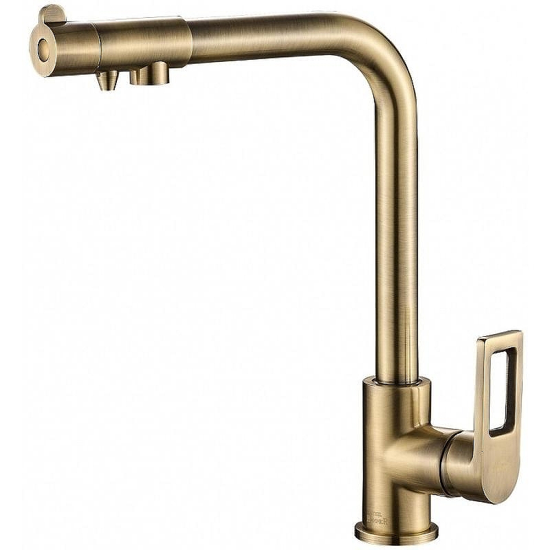 Смеситель для кухни ZorG Steel Hammer SH572BRONZE Бронза