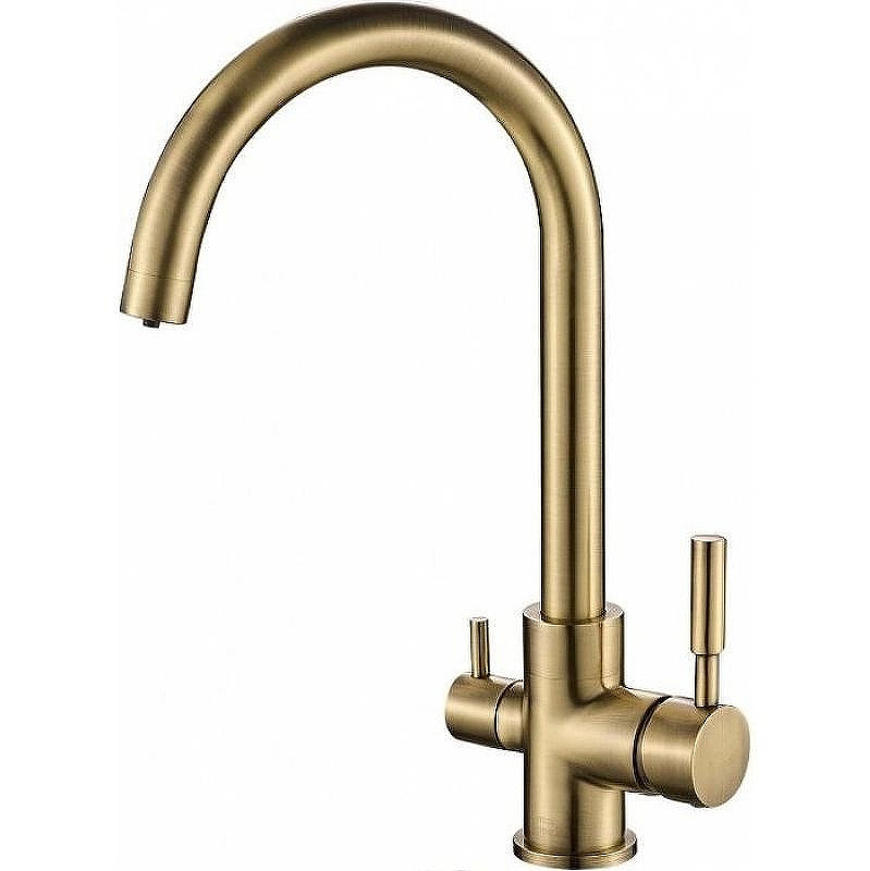 Смеситель для кухни ZorG Steel Hammer SH713BRONZE Бронза