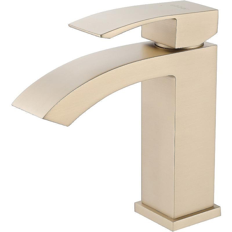Смеситель для раковины Abber Wasserfall AF8610G Золото матовое