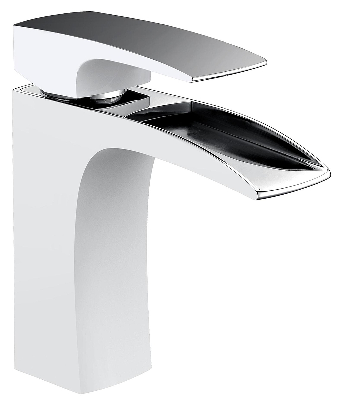 Смеситель для раковины AltroBagno Cascata 0111 BiCr цвет Белый Хром