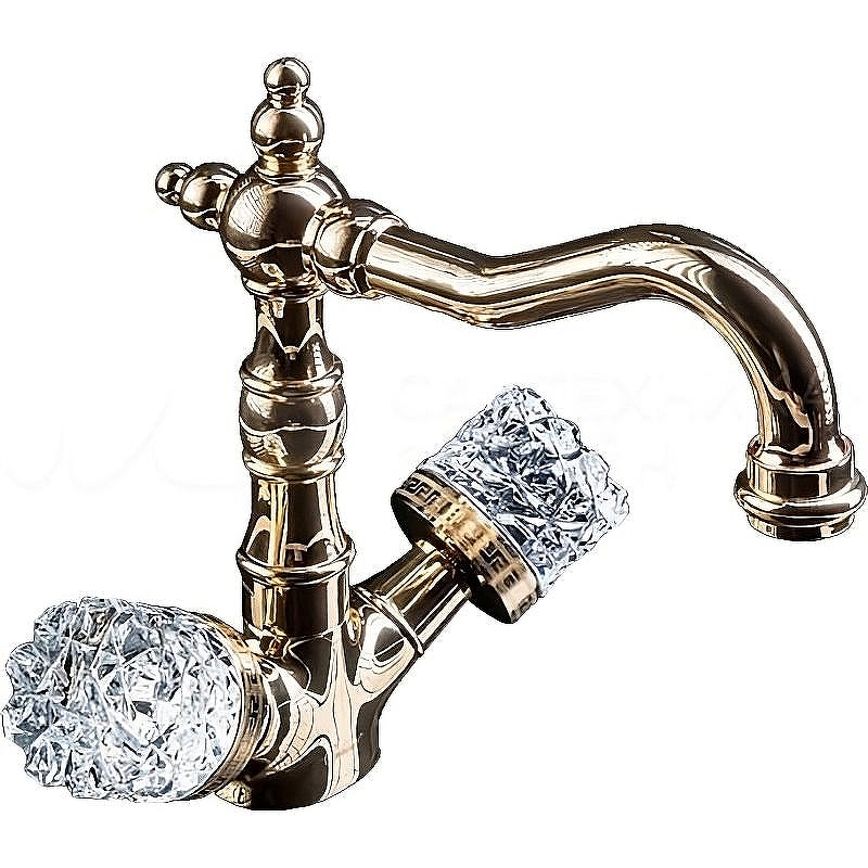 Смеситель для раковины Boheme Crystal 312-CRST Бронза
