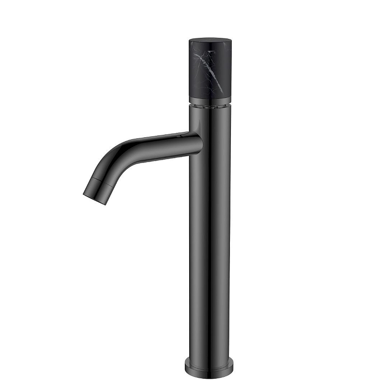 Смеситель для раковины Boheme Stick 122-SGM-MR-B цвет Оружейная сталь глянцевая