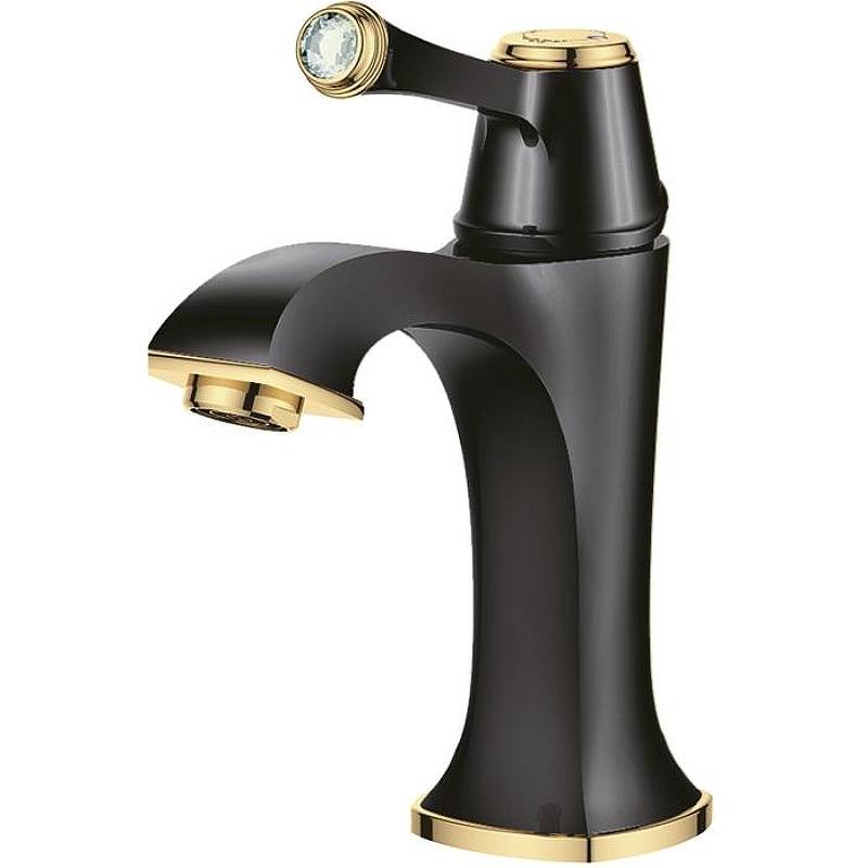 Смеситель для раковины Creavit Elegant EG1500-S Черный Золото