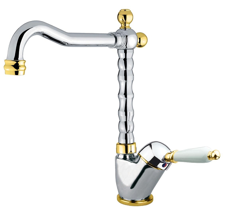 Смеситель для раковины Fiore Imperial 83CO2245 цвет Хром Золото