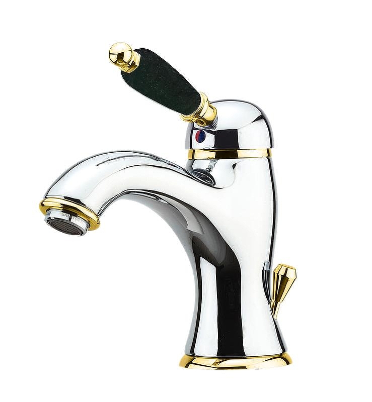 Смеситель для раковины Fiore Imperial Black 89CO5221 цвет Хром Золото