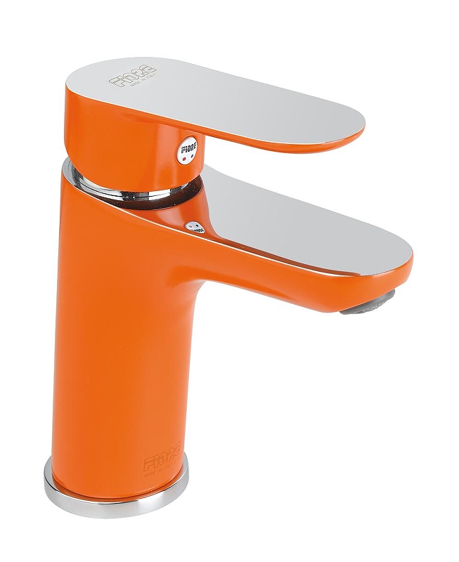 Смеситель для раковины Fiore Kevon Chic 81OX8123 цвет Хром Оранжевый