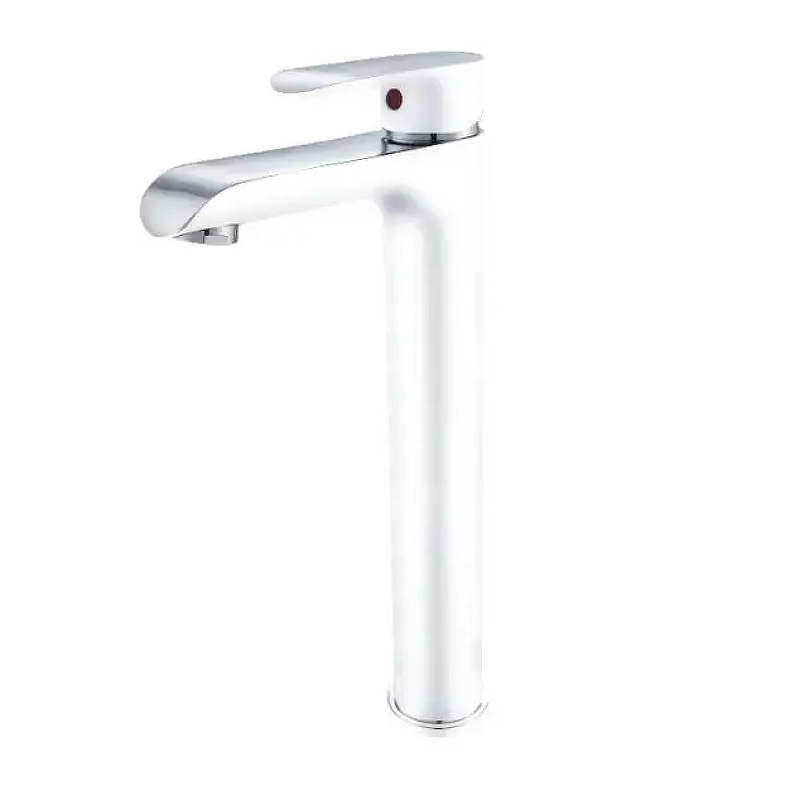 Смеситель для раковины Grocenberg GB3010WC Белый Хром