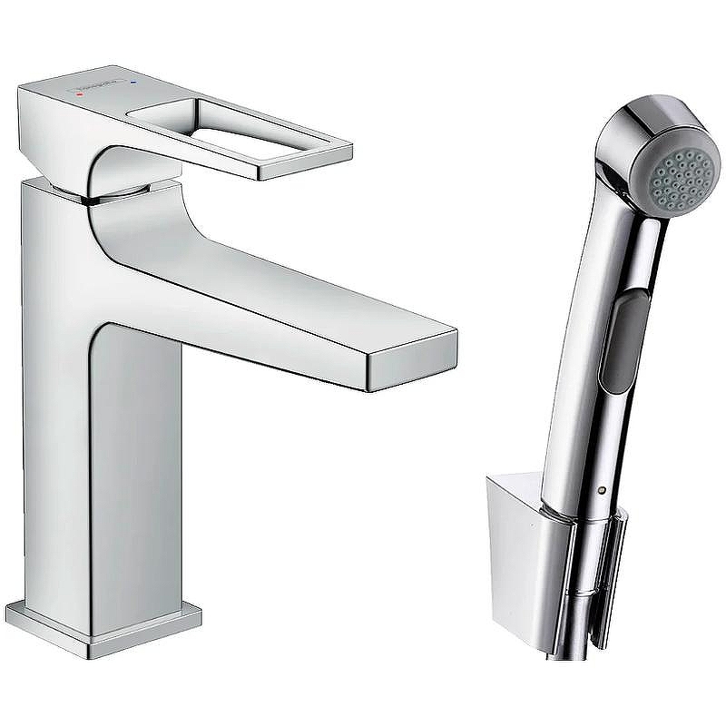 Смеситель для раковины Hansgrohe Metropol 74522000 с гигиеническим душем Хром
