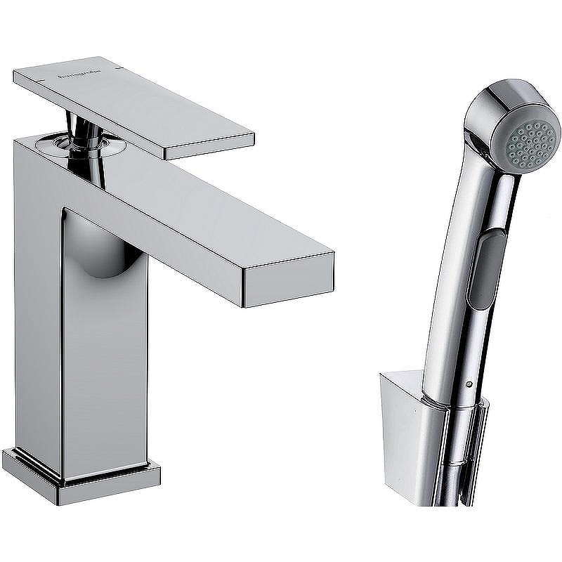 Смеситель для раковины Hansgrohe Tecturis E 73210000 с гигиеническим душем Хром